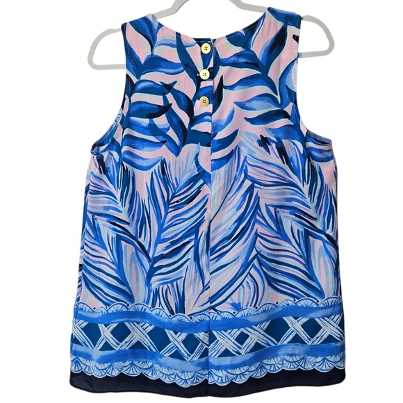 Lilly Pulitzer Iona Pink Tropics Heat Wave Top Womens M Sleeveless Lightweight - Picture 5 of 11